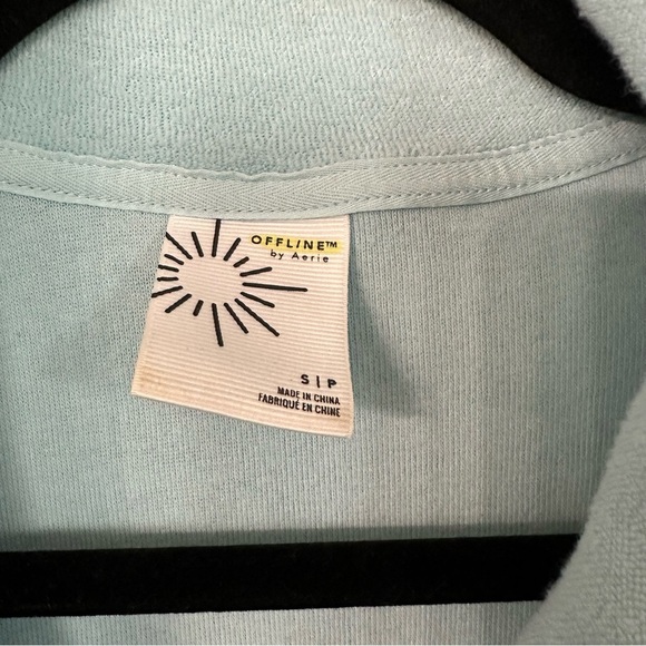 Offline by Aerie Women’s Light Blue Short Sleeve Terrycloth Romper Sz S GUC - Picture 3 of 8